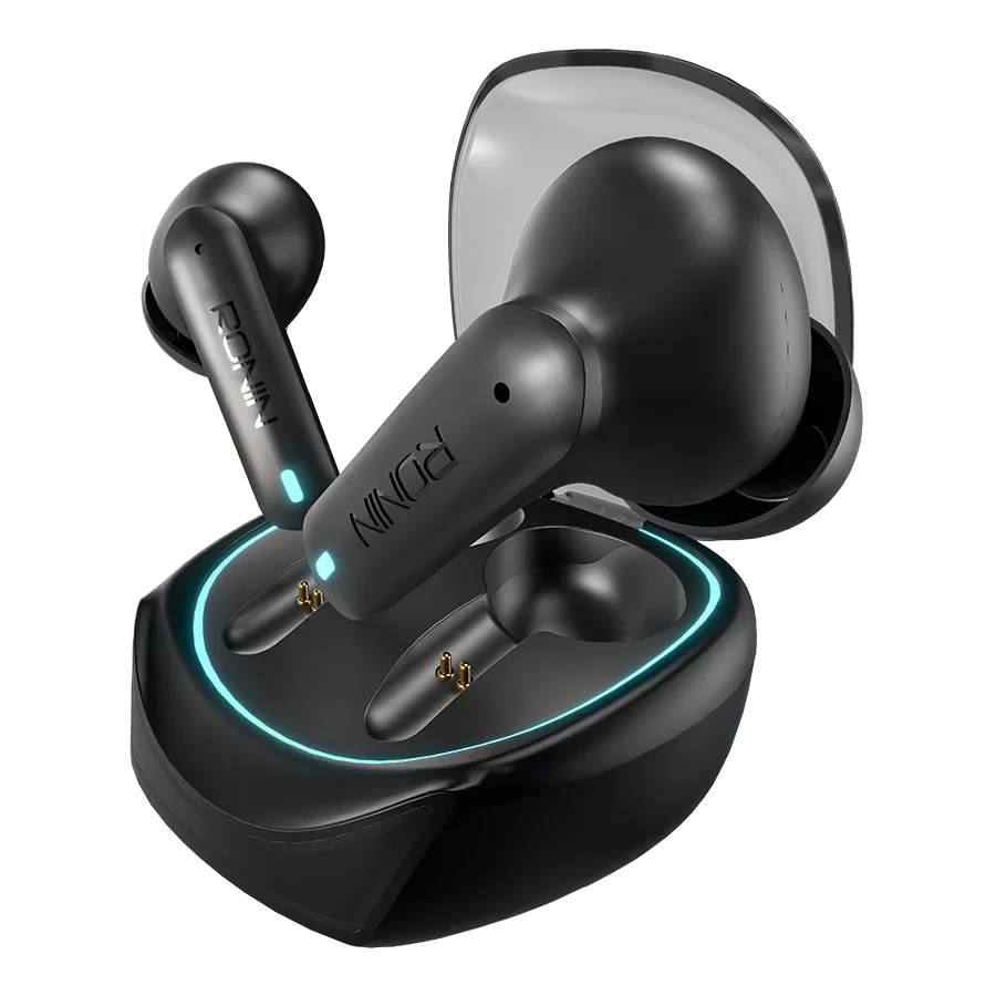 Ronin Dynasty TWS Gaming Earbuds with LED Ring Case